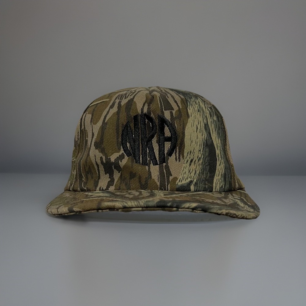 Vintage Mossy Oak Mens Brown Camo NRA Embroidered USA Snapback Hat Cap One Size